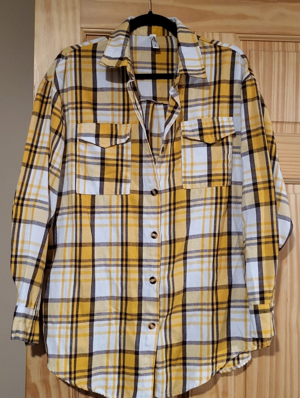 ePretty Yellow Plaid Button-Up Shirt